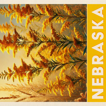 State Flowers Series: Nebraska, Goldenrod 1000 Jigsaw Puzzle 3D Modell