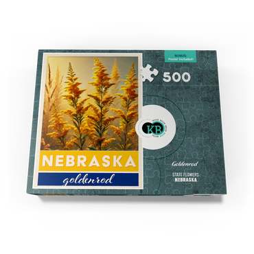 State Flowers Series: Nebraska, Goldenrod 500 Jigsaw Puzzle box view3