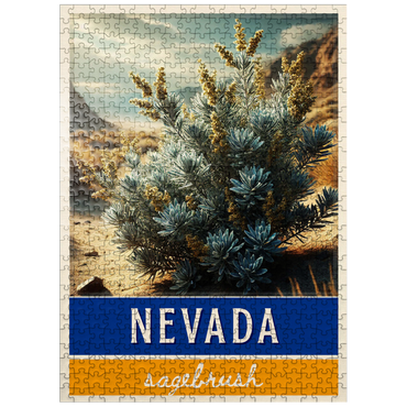 puzzleplate State Flowers Series: Nevada, Sagebrush 500 Jigsaw Puzzle