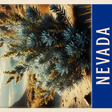 State Flowers Series: Nevada, Sagebrush 500 Jigsaw Puzzle 3D Modell