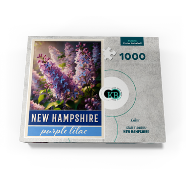 State Flowers Series: New Hampshire, Lilac 1000 Jigsaw Puzzle box view3