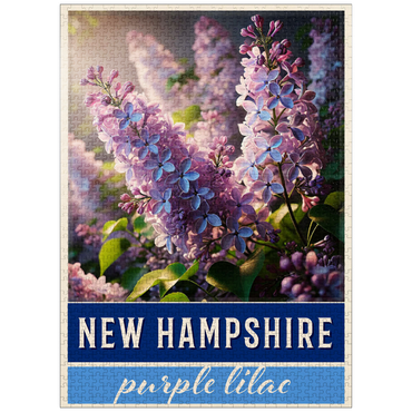 puzzleplate State Flowers Series: New Hampshire, Lilac 1000 Jigsaw Puzzle