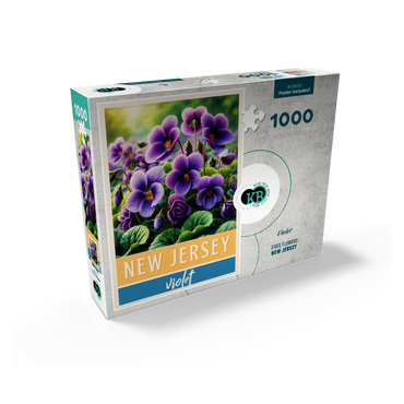 State Flowers Series: New Jersey, Violet 1000 Jigsaw Puzzle box view2