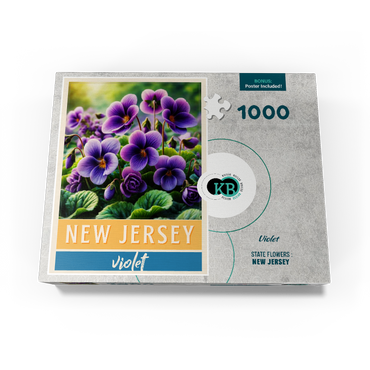 State Flowers Series: New Jersey, Violet 1000 Jigsaw Puzzle box view3