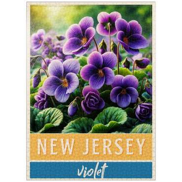 puzzleplate State Flowers Series: New Jersey, Violet 1000 Jigsaw Puzzle