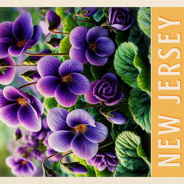 State Flowers Series: New Jersey, Violet 1000 Jigsaw Puzzle 3D Modell