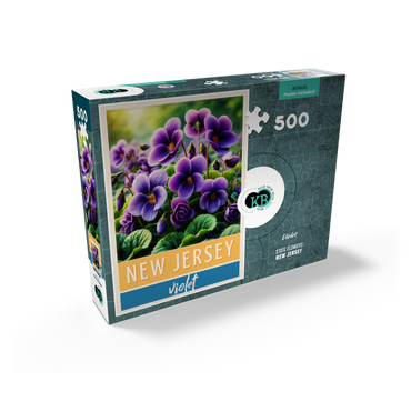 State Flowers Series: New Jersey, Violet 500 Jigsaw Puzzle box view2