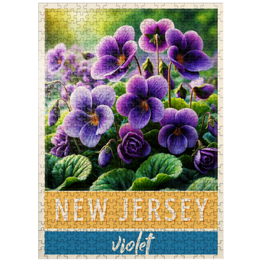 puzzleplate State Flowers Series: New Jersey, Violet 500 Jigsaw Puzzle