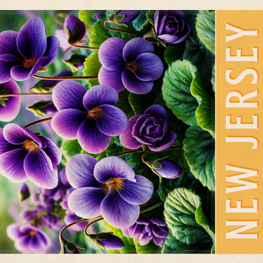 State Flowers Series: New Jersey, Violet 500 Jigsaw Puzzle 3D Modell