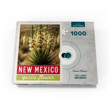 State Flowers Series: New Mexico, Yucca Flower 1000 Jigsaw Puzzle box view3