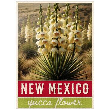 puzzleplate State Flowers Series: New Mexico, Yucca Flower 1000 Jigsaw Puzzle