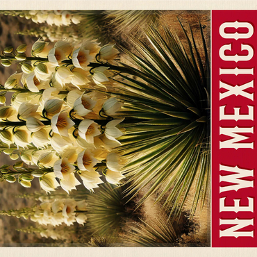 State Flowers Series: New Mexico, Yucca Flower 1000 Jigsaw Puzzle 3D Modell