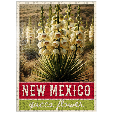 puzzleplate State Flowers Series: New Mexico, Yucca Flower 500 Jigsaw Puzzle