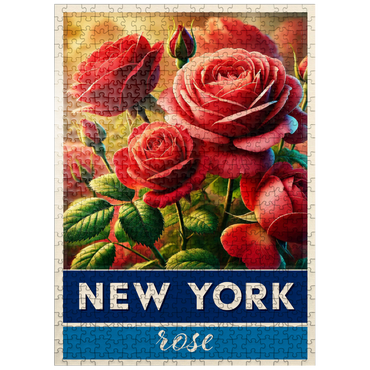 puzzleplate State Flowers Series: New York, Rose 500 Jigsaw Puzzle