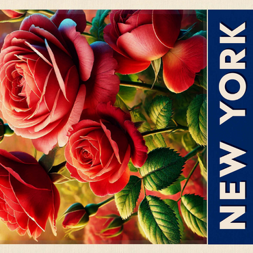 State Flowers Series: New York, Rose 500 Jigsaw Puzzle 3D Modell