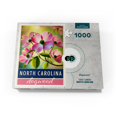 State Flowers Series: North Carolina, Dogwood, Pink 1000 Jigsaw Puzzle box view3