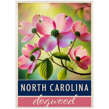 puzzleplate State Flowers Series: North Carolina, Dogwood, Pink 1000 Jigsaw Puzzle