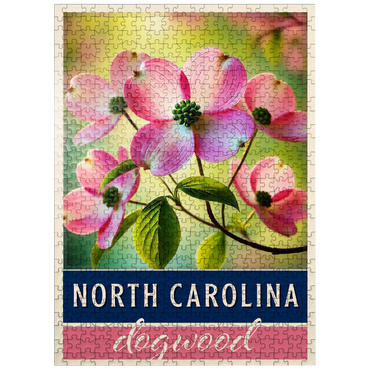 puzzleplate State Flowers Series: North Carolina, Dogwood, Pink 500 Jigsaw Puzzle