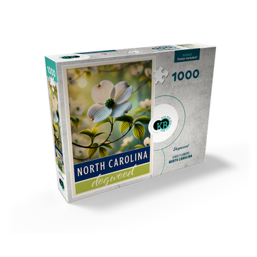 State Flowers Series: North Carolina, Dogwood, White 1000 Jigsaw Puzzle box view2