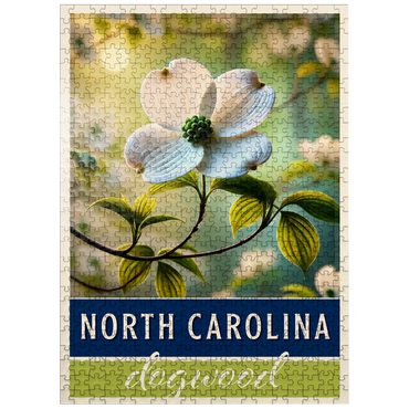 puzzleplate State Flowers Series: North Carolina, Dogwood, White 500 Jigsaw Puzzle