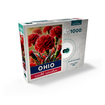State Flowers Series: Ohio, Scarlet Carnation 1000 Jigsaw Puzzle box view2