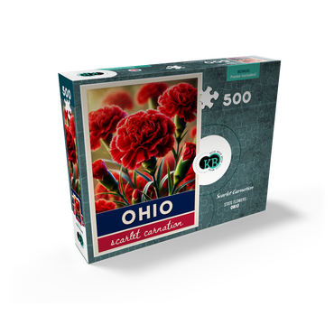State Flowers Series: Ohio, Scarlet Carnation 500 Jigsaw Puzzle box view2