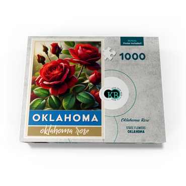 State Flowers Series: Oklahoma, Oklahoma Rose 1000 Jigsaw Puzzle box view3
