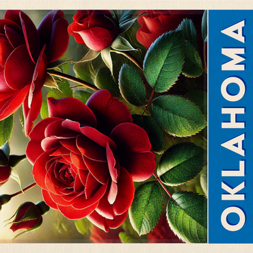 State Flowers Series: Oklahoma, Oklahoma Rose 1000 Jigsaw Puzzle 3D Modell