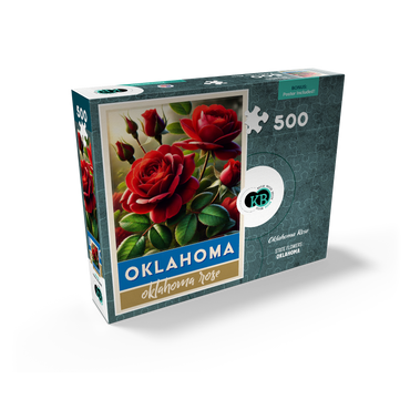 State Flowers Series: Oklahoma, Oklahoma Rose 500 Jigsaw Puzzle box view2
