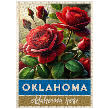 puzzleplate State Flowers Series: Oklahoma, Oklahoma Rose 500 Jigsaw Puzzle
