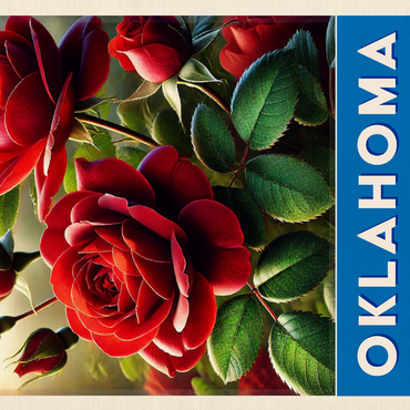 State Flowers Series: Oklahoma, Oklahoma Rose 500 Jigsaw Puzzle 3D Modell