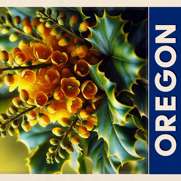 State Flowers Series: Oregon, Oregon Grape 1000 Jigsaw Puzzle 3D Modell