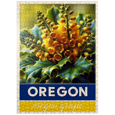 puzzleplate State Flowers Series: Oregon, Oregon Grape 500 Jigsaw Puzzle