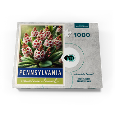 State Flowers Series: Pennsylvania, Mountain Laurel 1000 Jigsaw Puzzle box view3