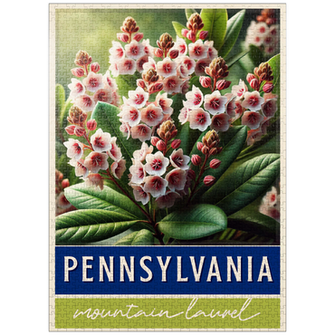 puzzleplate State Flowers Series: Pennsylvania, Mountain Laurel 1000 Jigsaw Puzzle