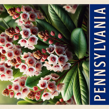 State Flowers Series: Pennsylvania, Mountain Laurel 1000 Jigsaw Puzzle 3D Modell