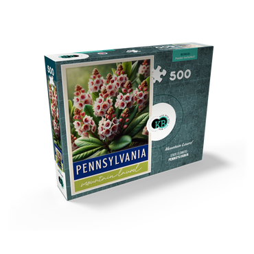 State Flowers Series: Pennsylvania, Mountain Laurel 500 Jigsaw Puzzle box view2