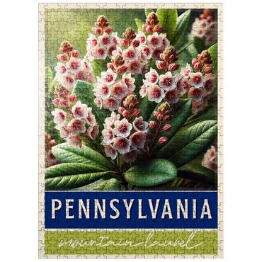 puzzleplate State Flowers Series: Pennsylvania, Mountain Laurel 500 Jigsaw Puzzle