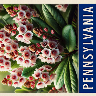 State Flowers Series: Pennsylvania, Mountain Laurel 500 Jigsaw Puzzle 3D Modell