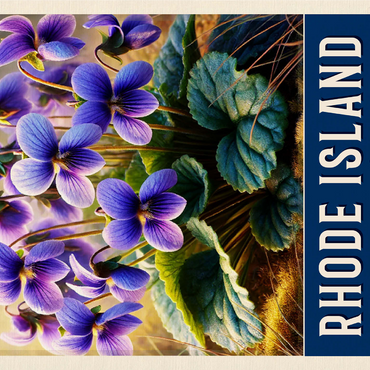State Flowers Series: Rhode Island, Violet 1000 Jigsaw Puzzle 3D Modell