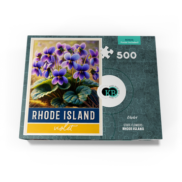 State Flowers Series: Rhode Island, Violet 500 Jigsaw Puzzle box view3