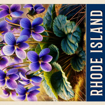 State Flowers Series: Rhode Island, Violet 500 Jigsaw Puzzle 3D Modell