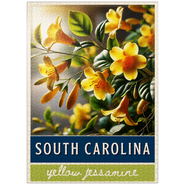 puzzleplate State Flowers Series: South Carolina, Yellow Jessamine 1000 Jigsaw Puzzle