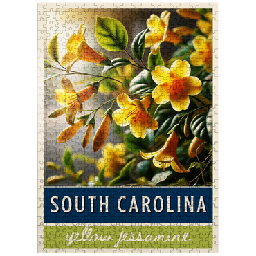 puzzleplate State Flowers Series: South Carolina, Yellow Jessamine 500 Jigsaw Puzzle