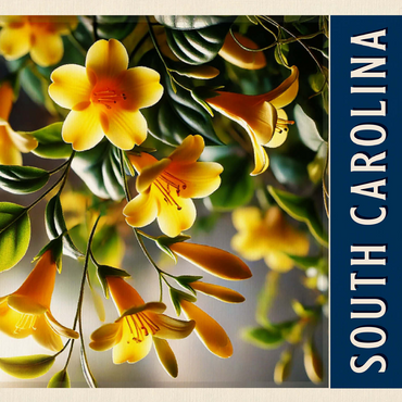 State Flowers Series: South Carolina, Yellow Jessamine 500 Jigsaw Puzzle 3D Modell