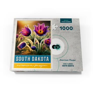 State Flowers Series: South Dakota, American Pasque 1000 Jigsaw Puzzle box view3