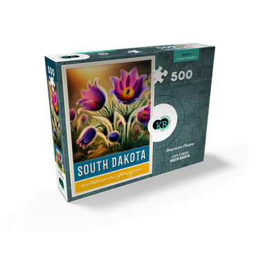 State Flowers Series: South Dakota, American Pasque 500 Jigsaw Puzzle box view2