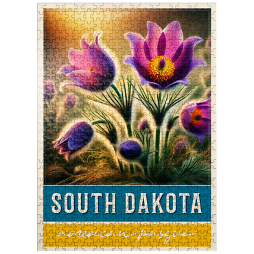 puzzleplate State Flowers Series: South Dakota, American Pasque 500 Jigsaw Puzzle