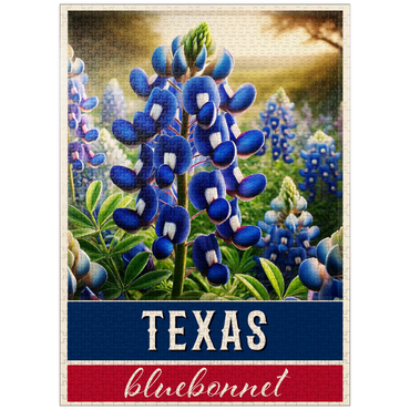 puzzleplate State Flowers Series: Texas, Bluebonnet 1000 Jigsaw Puzzle