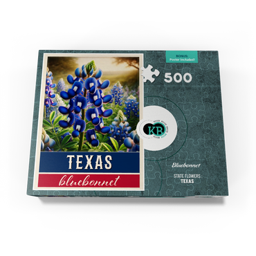 State Flowers Series: Texas, Bluebonnet 500 Jigsaw Puzzle box view3